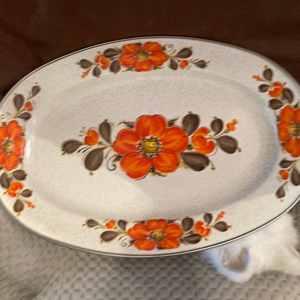 Vintage enamel tray